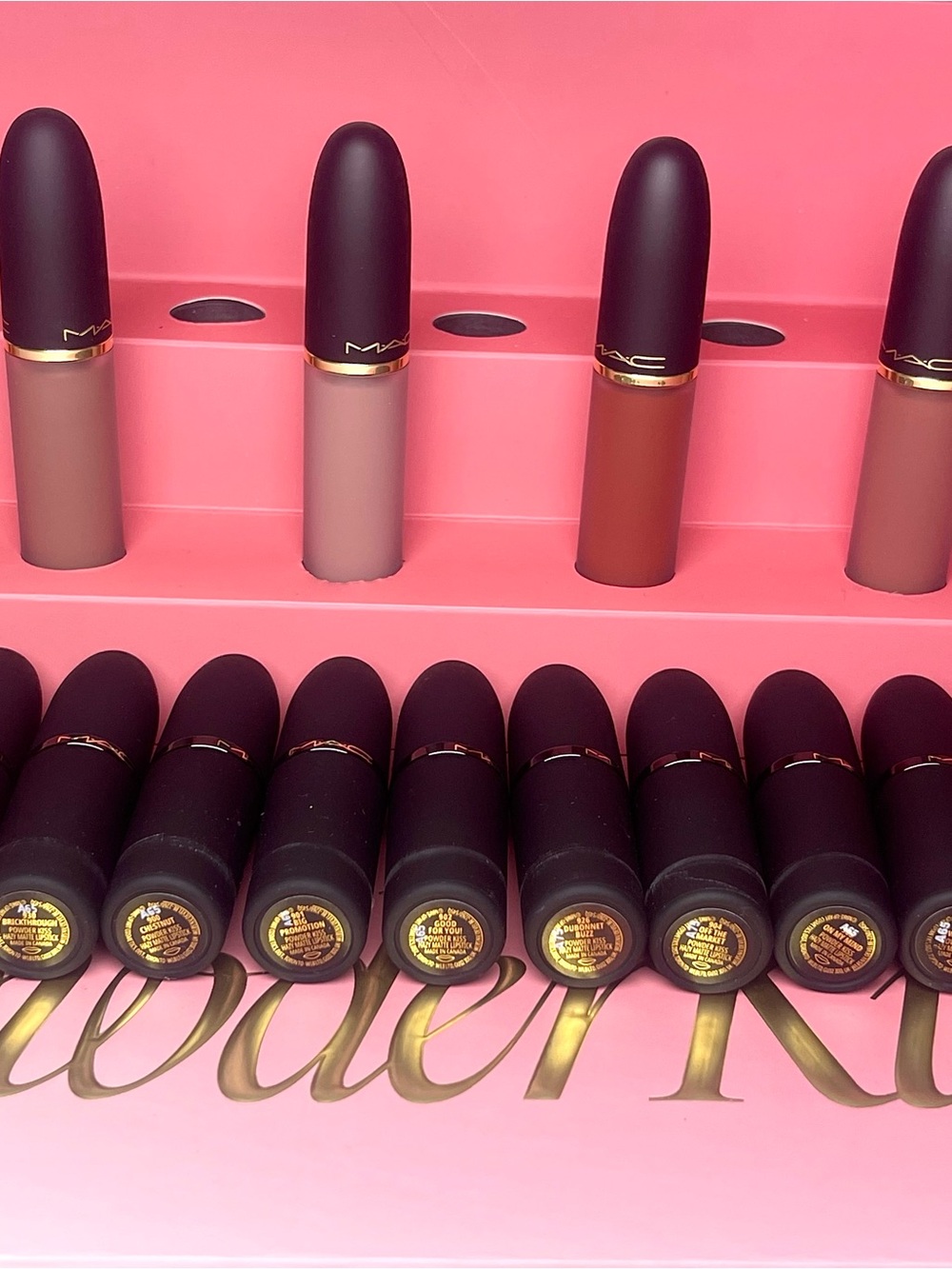 💋MAC Cosmetics HUGE Powder Kiss Lipstick +Gloss PR Box Set Kit Bundle Makeup Lot - Picture 5 of 7